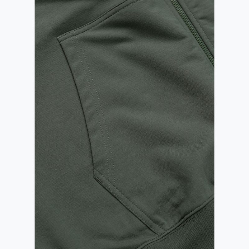 Férfi pulóver Pitbull Nugget Small Logo Hooded Zip sage green 9