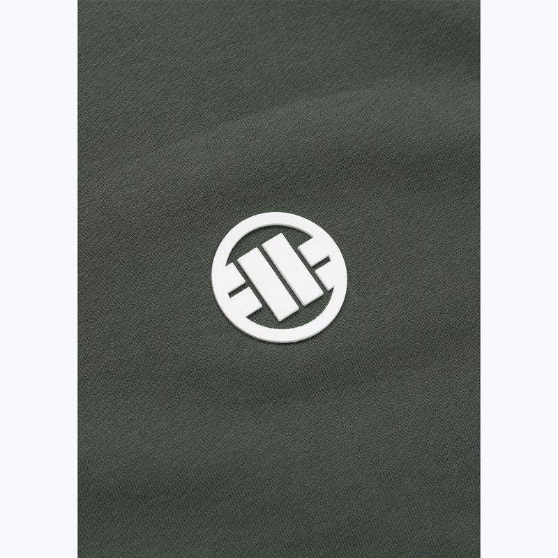 Férfi pulóver Pitbull Nugget Small Logo Hooded Zip sage green 10