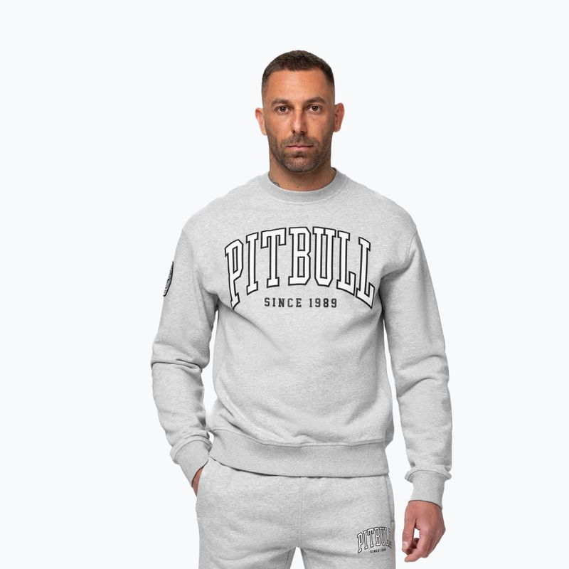 Férfi pulóver Pitbull Badger Crewneck grey/melange 4