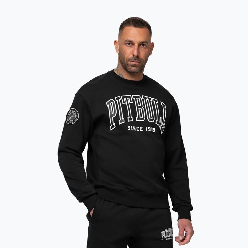 Férfi pulóver Pitbull Badger Crewneck black 4