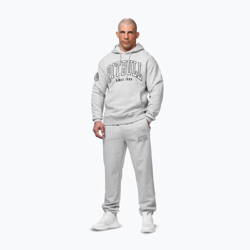 Férfi pulóver Pitbull Badger Hooded grey/melange 2