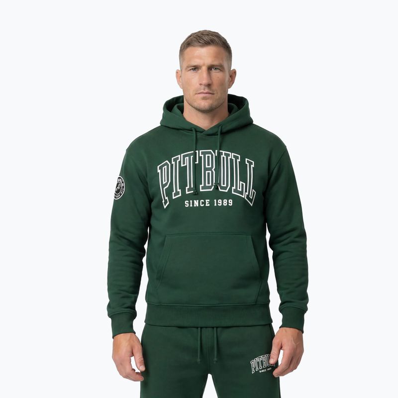 Férfi pulóver Pitbull Badger Hooded hunter green