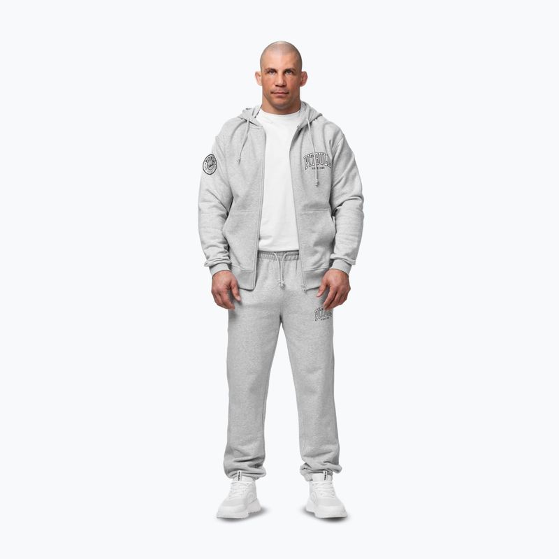 Férfi pulóver Pitbull Badger Hooded Zip grey/melange 2