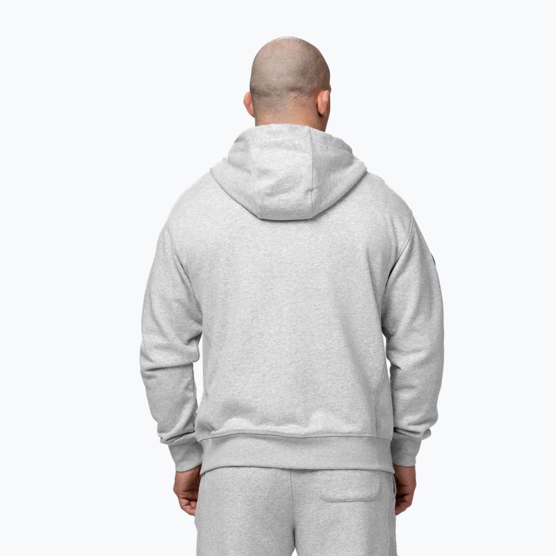 Férfi pulóver Pitbull Badger Hooded Zip grey/melange 3