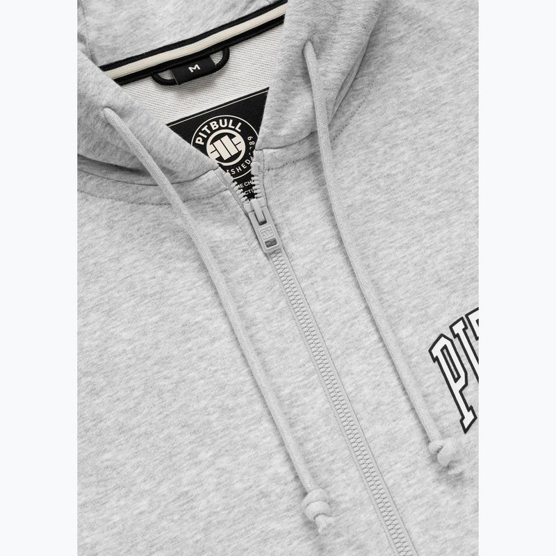 Férfi pulóver Pitbull Badger Hooded Zip grey/melange 8