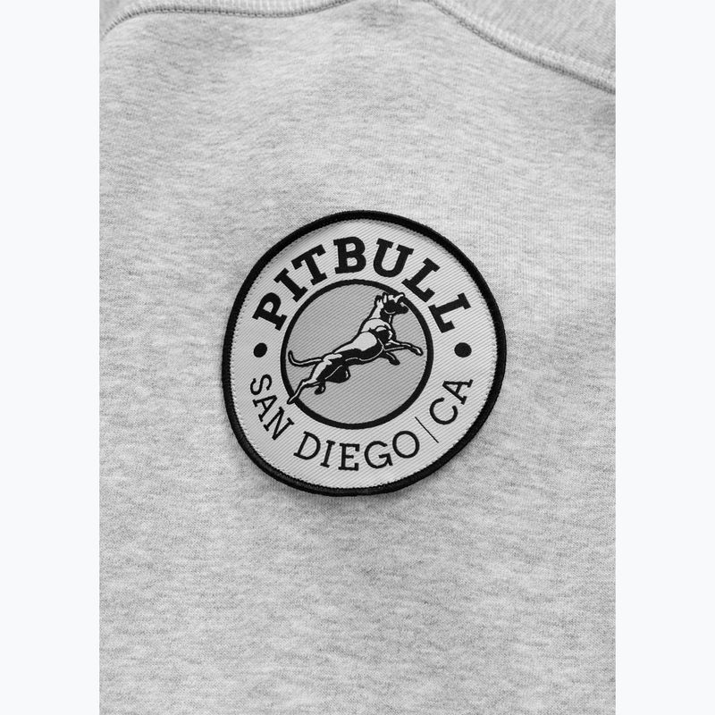 Férfi pulóver Pitbull Badger Hooded Zip grey/melange 10