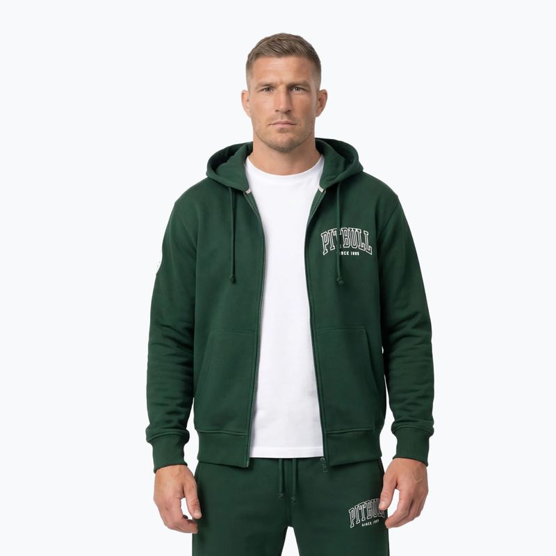 Férfi pulóver Pitbull Badger Hooded Zip hunter/green 3