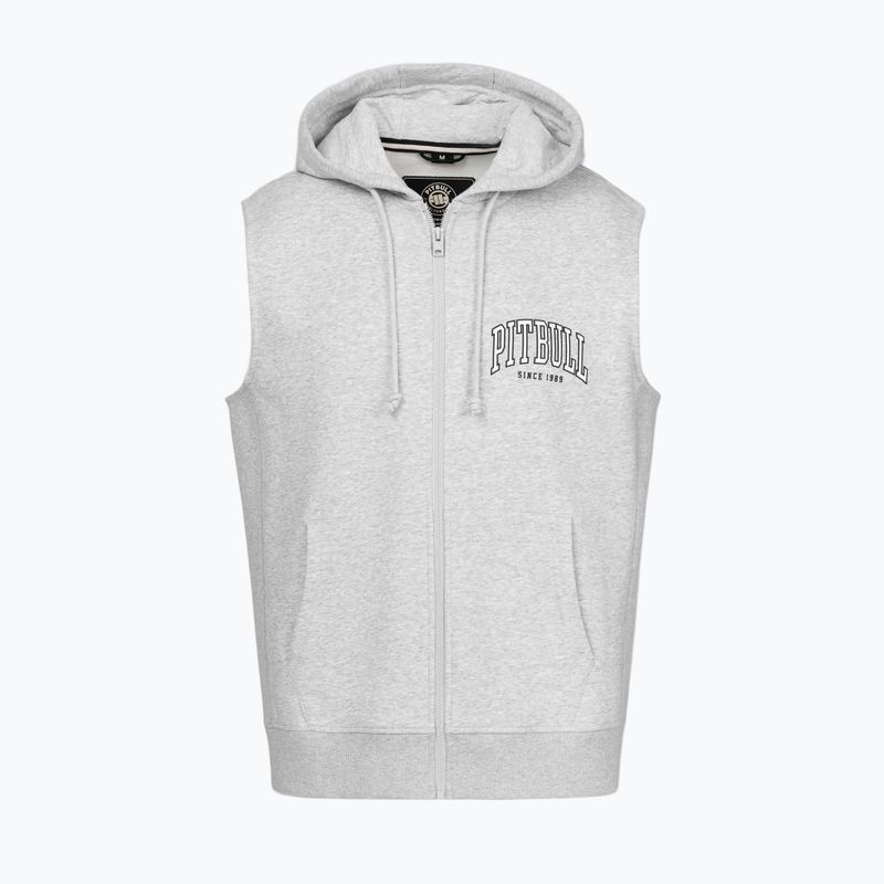 Férfi pulóver Pitbull Badger Hooded Vest Zip grey/melange 6