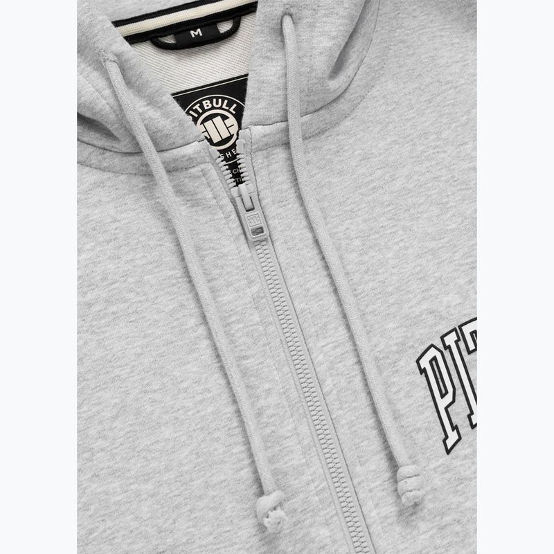 Férfi pulóver Pitbull Badger Hooded Vest Zip grey/melange 8
