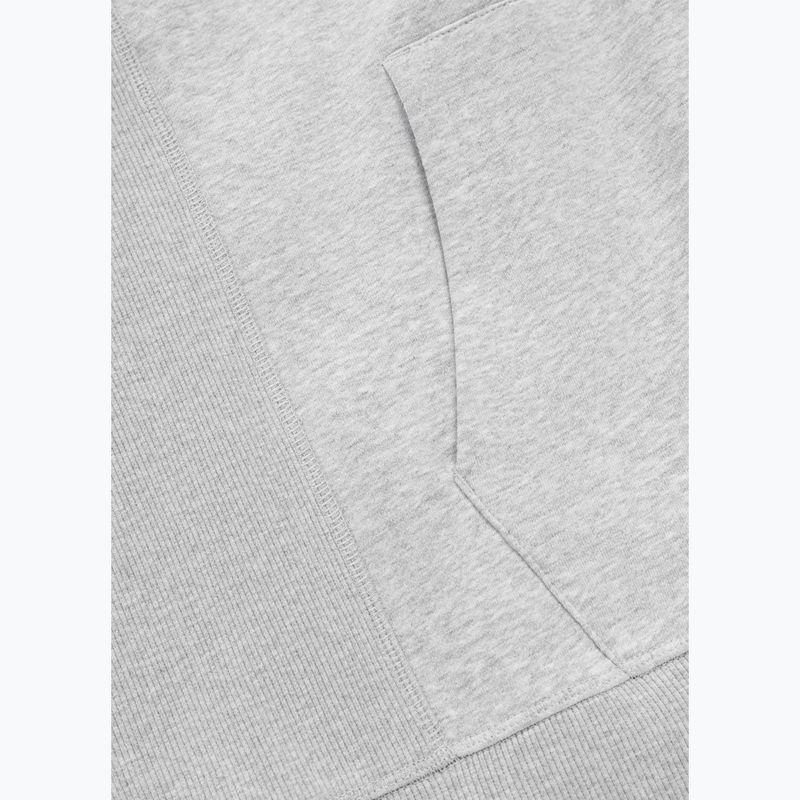 Férfi pulóver Pitbull Badger Hooded Vest Zip grey/melange 9