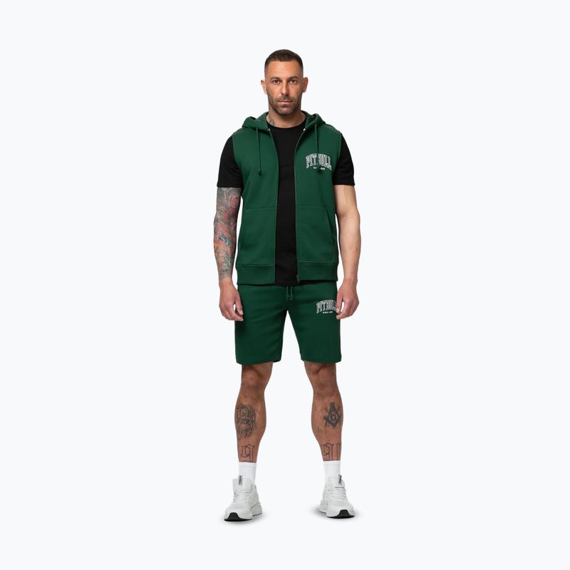Férfi pulóver Pitbull Badger Hooded Vest Zip hunter green 2