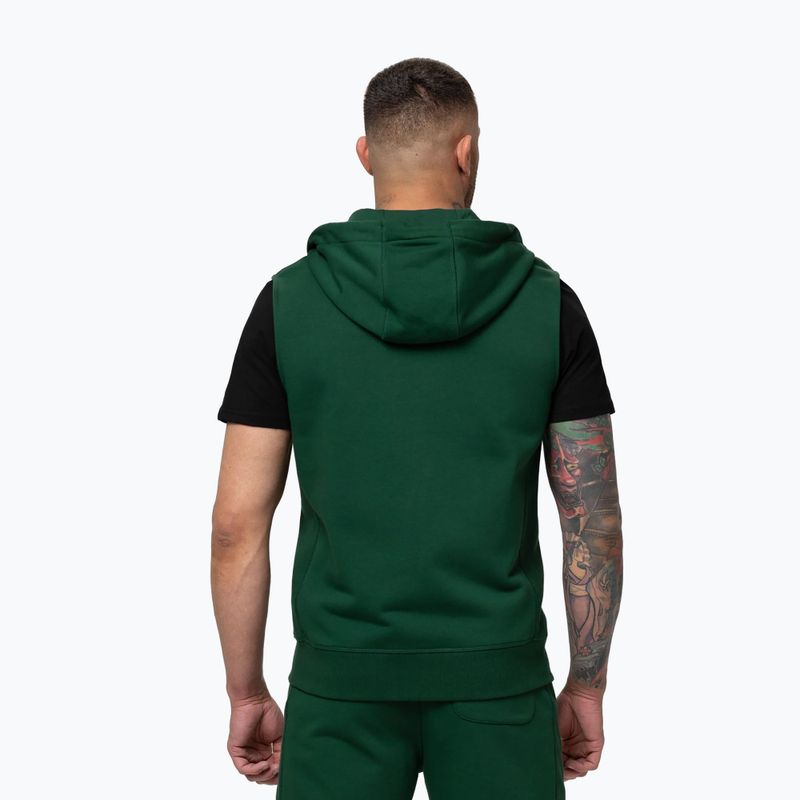 Férfi pulóver Pitbull Badger Hooded Vest Zip hunter green 3