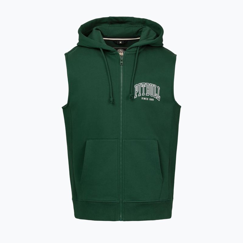 Férfi pulóver Pitbull Badger Hooded Vest Zip hunter green 5