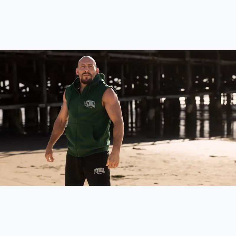 Férfi pulóver Pitbull Badger Hooded Vest Zip hunter green 10