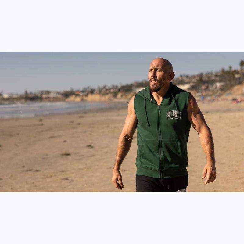 Férfi pulóver Pitbull Badger Hooded Vest Zip hunter green 12