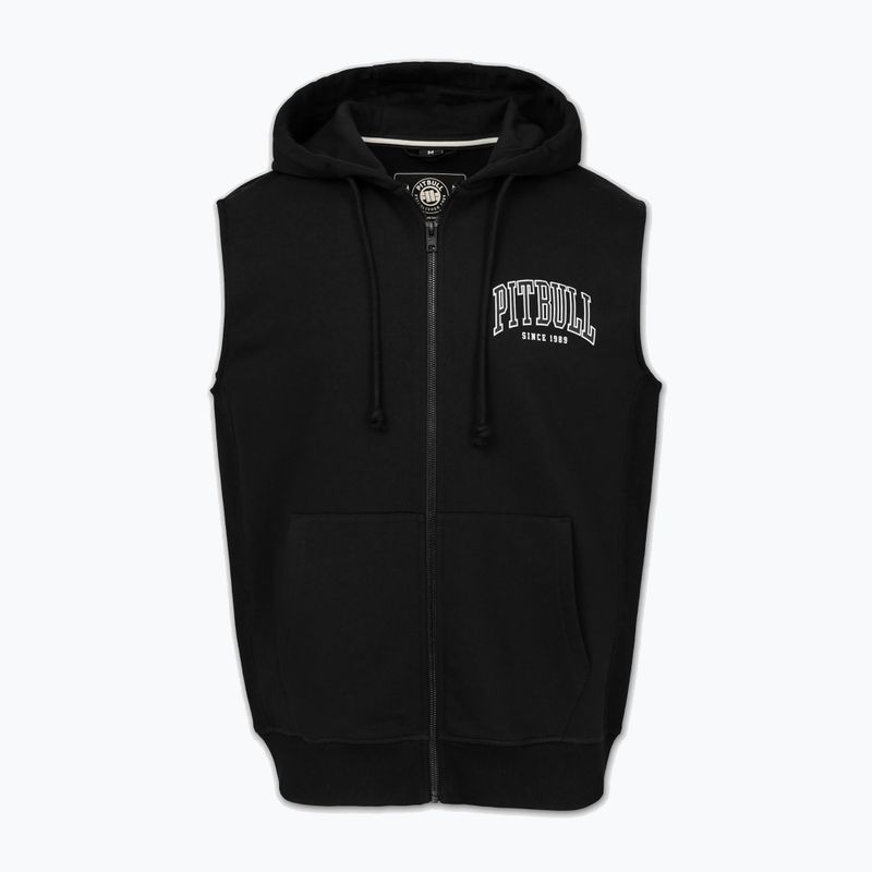 Férfi pulóver Pitbull Badger Hooded Vest Zip black 5
