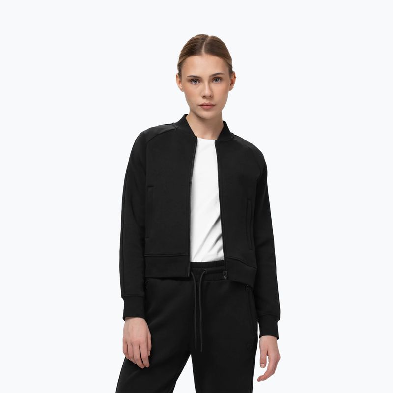 Női pulóver Pitbull Discovery Collar Zip Track Jacket black 4