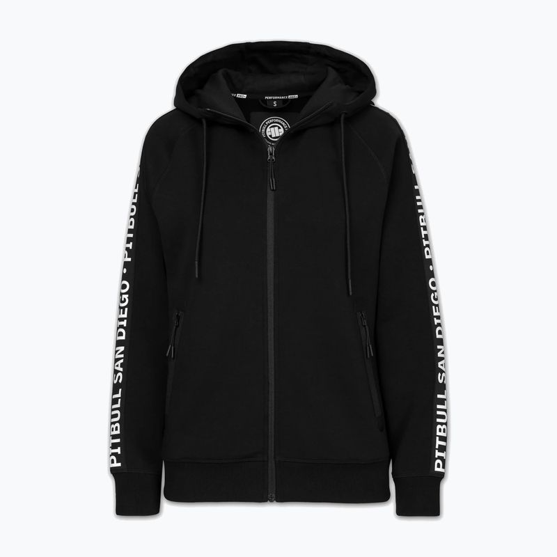 Női pulóver Pitbull Explory Tape Hooded Zip black 5