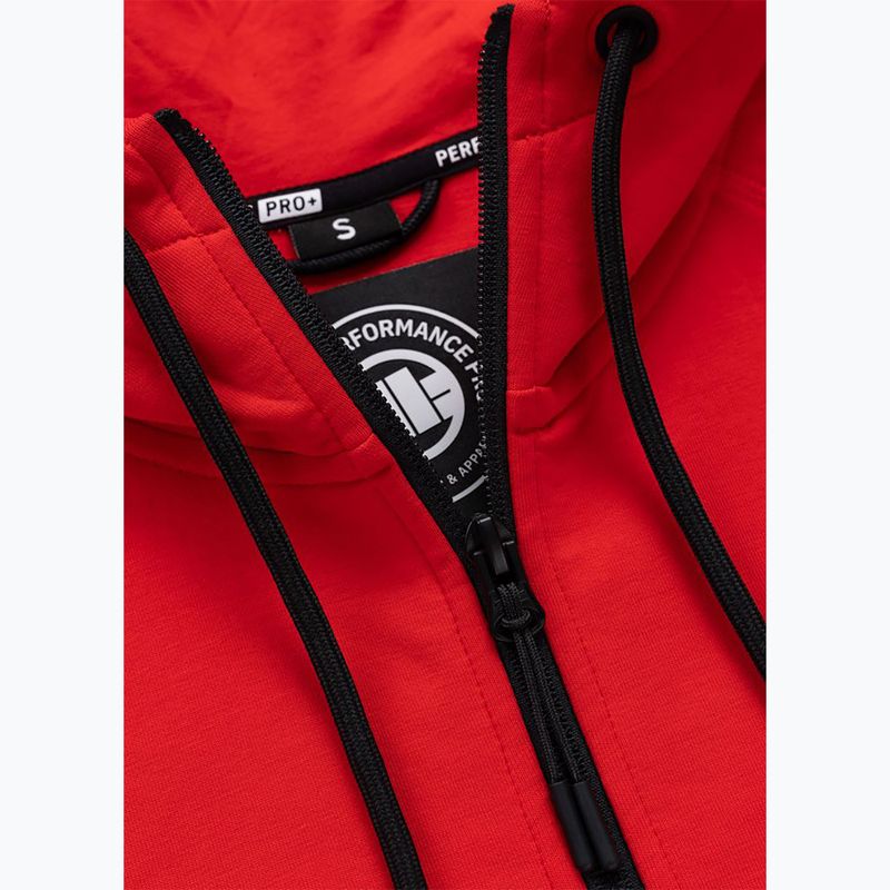 Női pulóver Pitbull Explory Tape Hooded Zip fluo/red 9