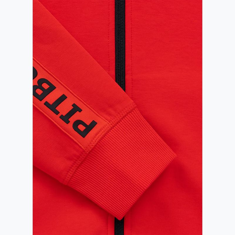 Női pulóver Pitbull Explory Tape Hooded Zip fluo/red 12