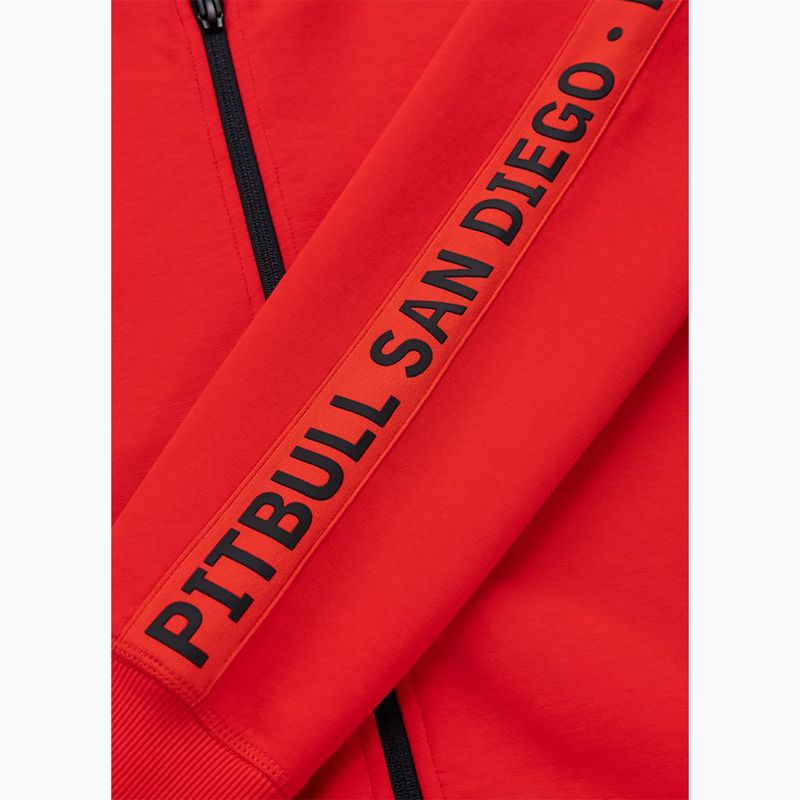 Női pulóver Pitbull Explory Tape Hooded Zip fluo/red 13