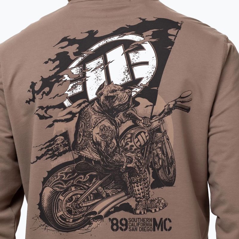 Férfi pulóver Pitbull MC Crewneck Sweatshirt brown savana 3
