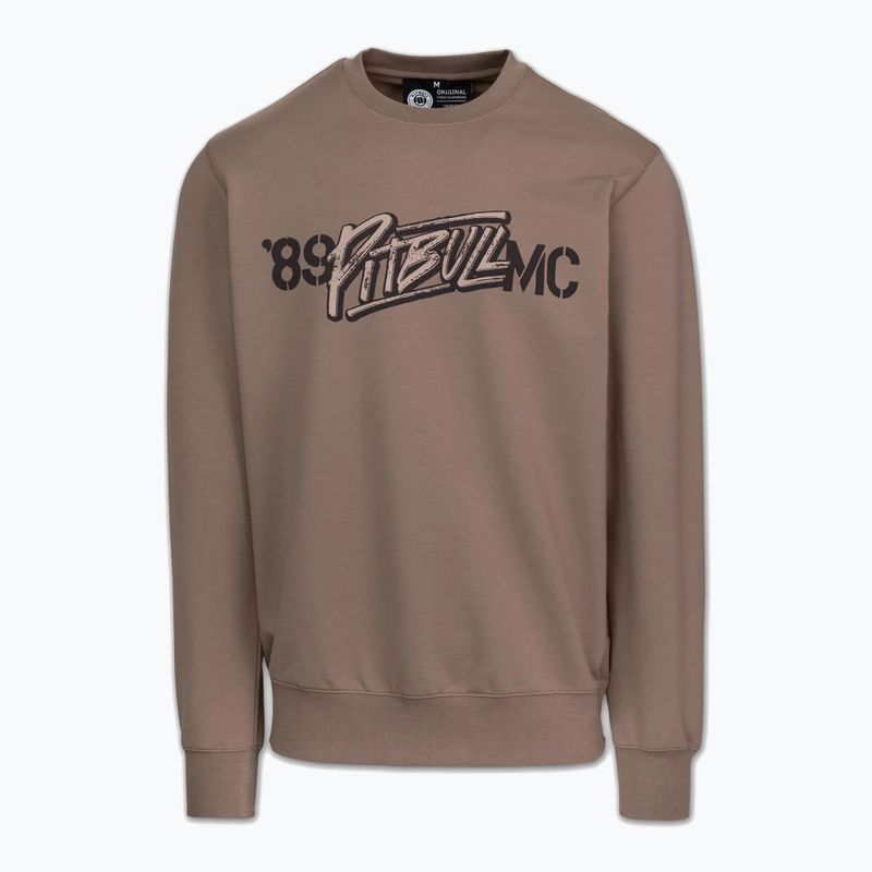 Férfi pulóver Pitbull MC Crewneck Sweatshirt brown savana 4