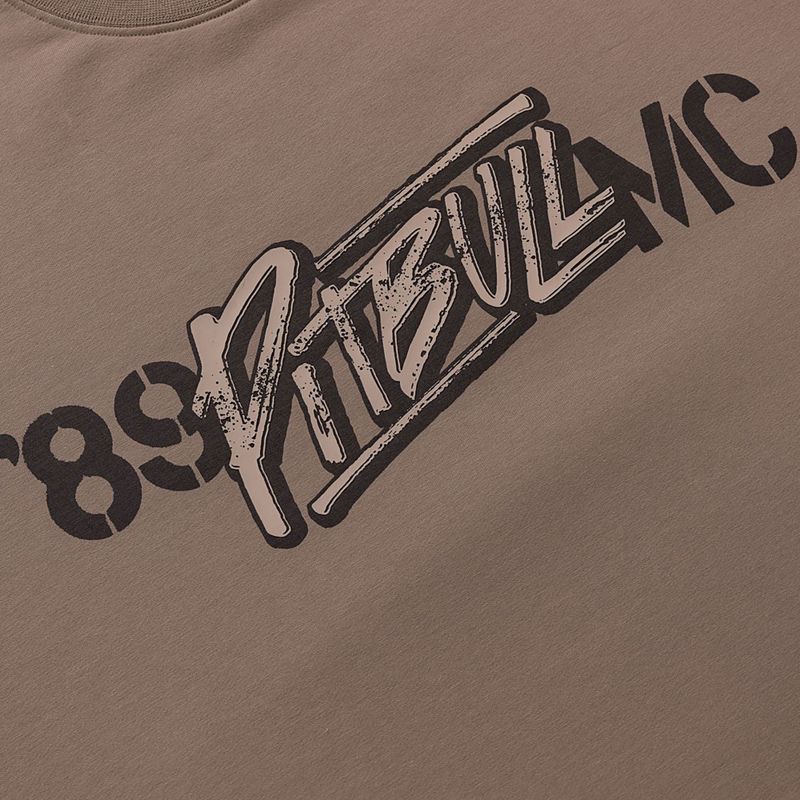 Férfi pulóver Pitbull MC Crewneck Sweatshirt brown savana 7