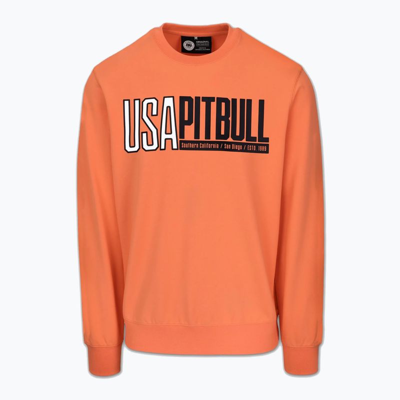 Férfi pulóver Pitbull USA Crewneck Sweatshirt fluo orange 5