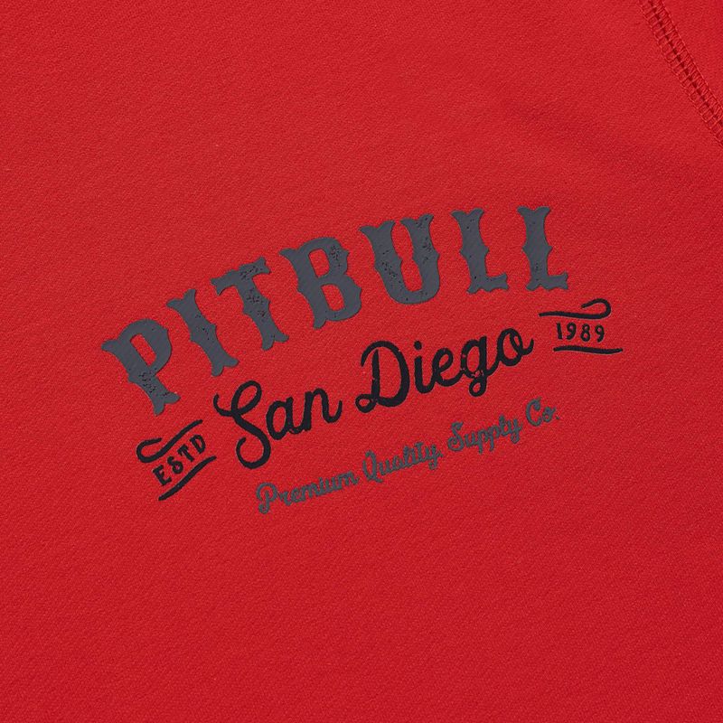 Férfi pulóver Pitbull Strenght & Respect Sweatshirt Hooded red 8
