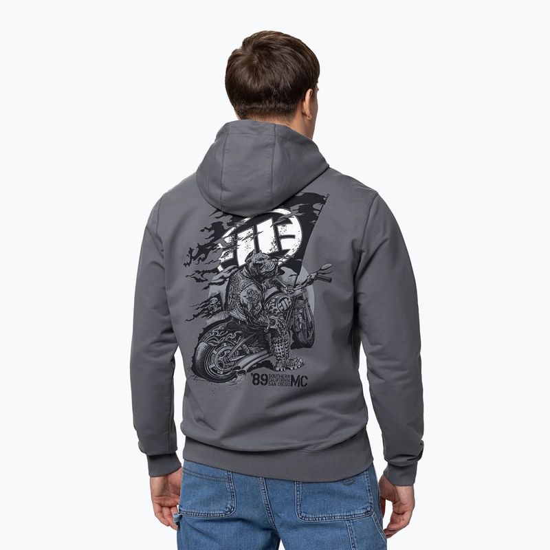 Férfi pulóver Pitbull MC Sweatshirt Hooded graphite 3