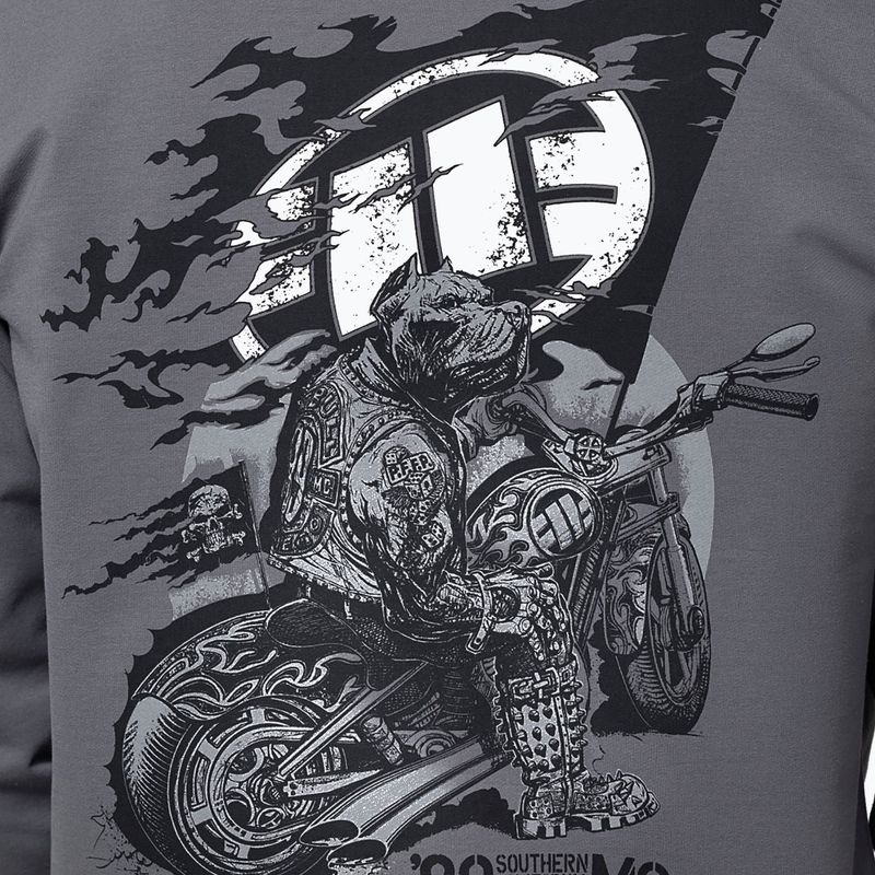 Férfi pulóver Pitbull MC Sweatshirt Hooded graphite 4