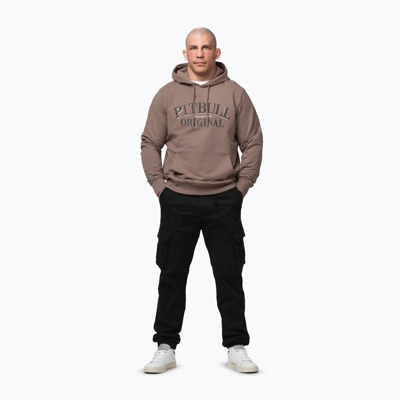 Férfi pulóver Pitbull Midnight Sweatshirt Hooded brown savana 5