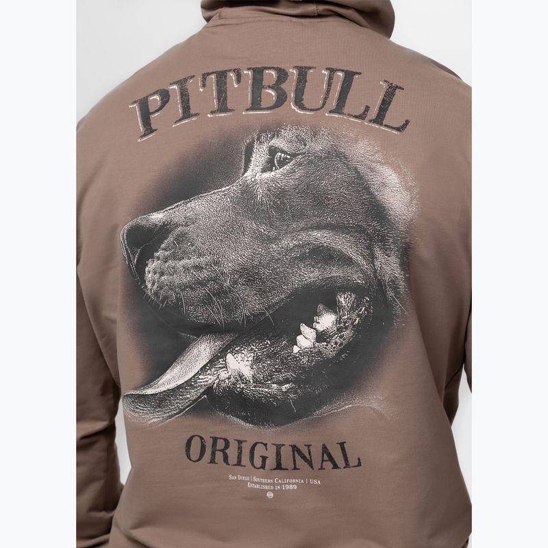 Férfi pulóver Pitbull Midnight Sweatshirt Hooded brown savana 6