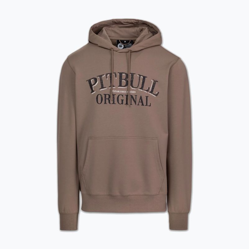 Férfi pulóver Pitbull Midnight Sweatshirt Hooded brown savana 7
