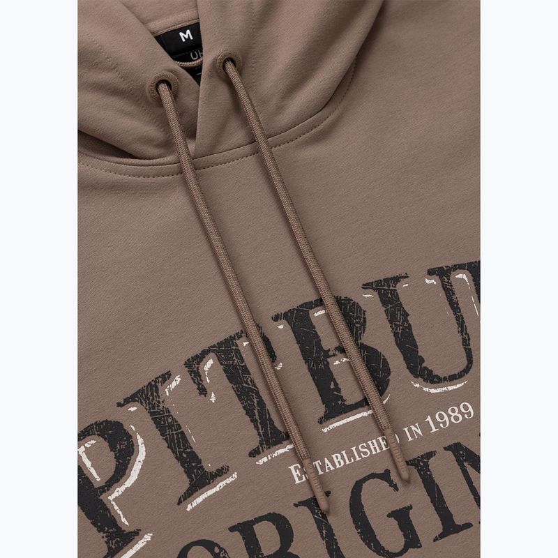 Férfi pulóver Pitbull Midnight Sweatshirt Hooded brown savana 9