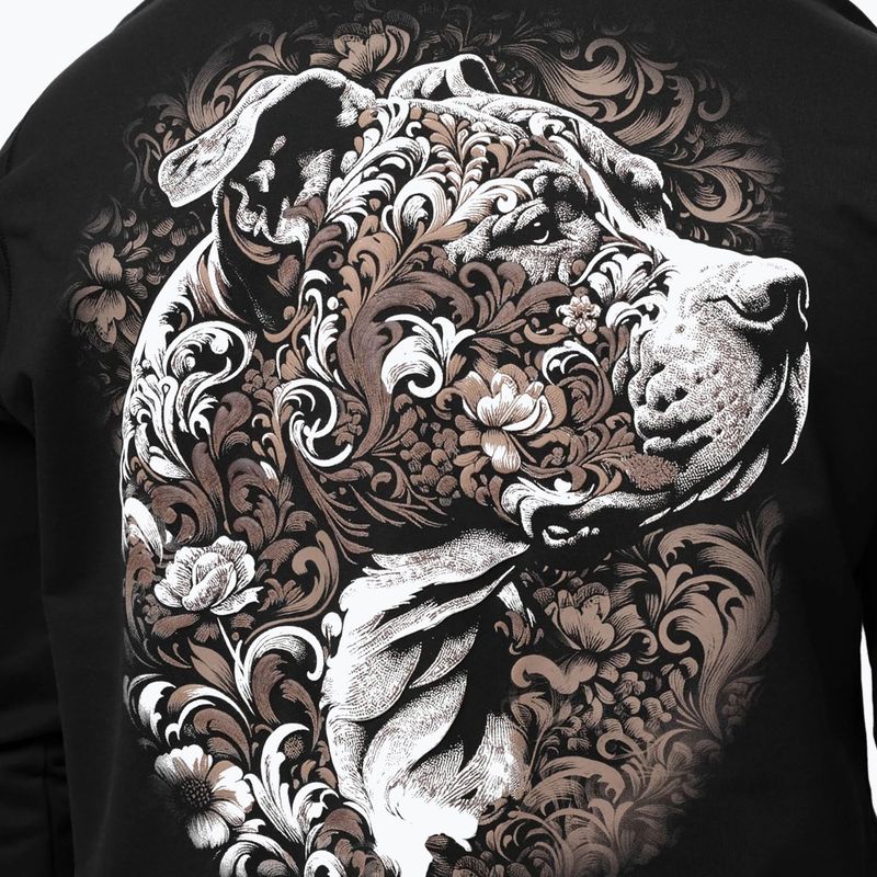 Férfi pulóver Pitbull Tatto Hooded black 4