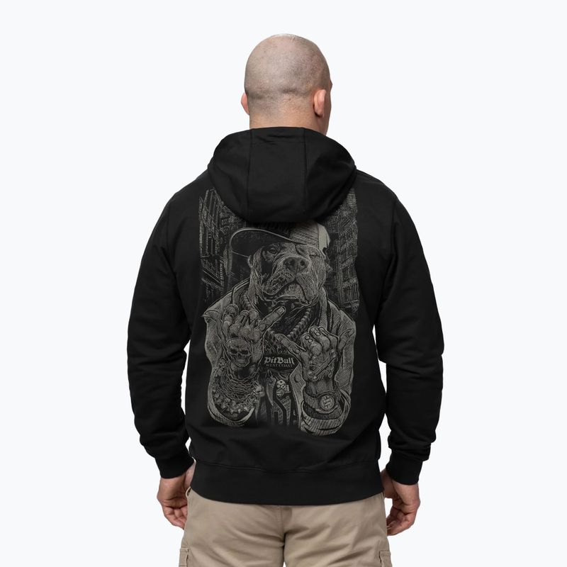 Férfi pulóver Pitbull USA Hooded Zip black 3