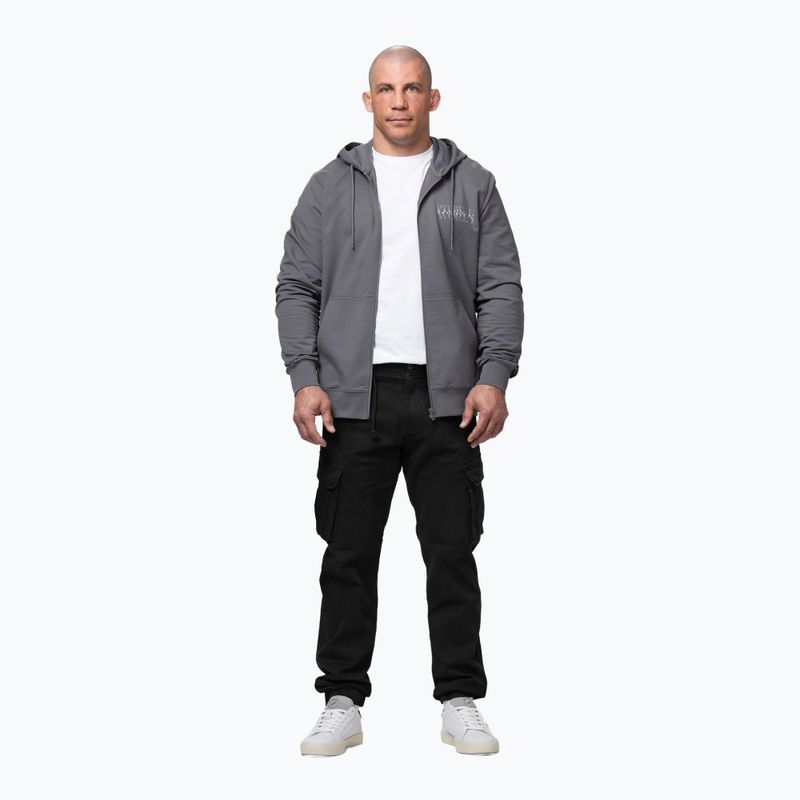 Férfi pulóver Pitbull World Sweatshirt Zip Hooded graphite 2