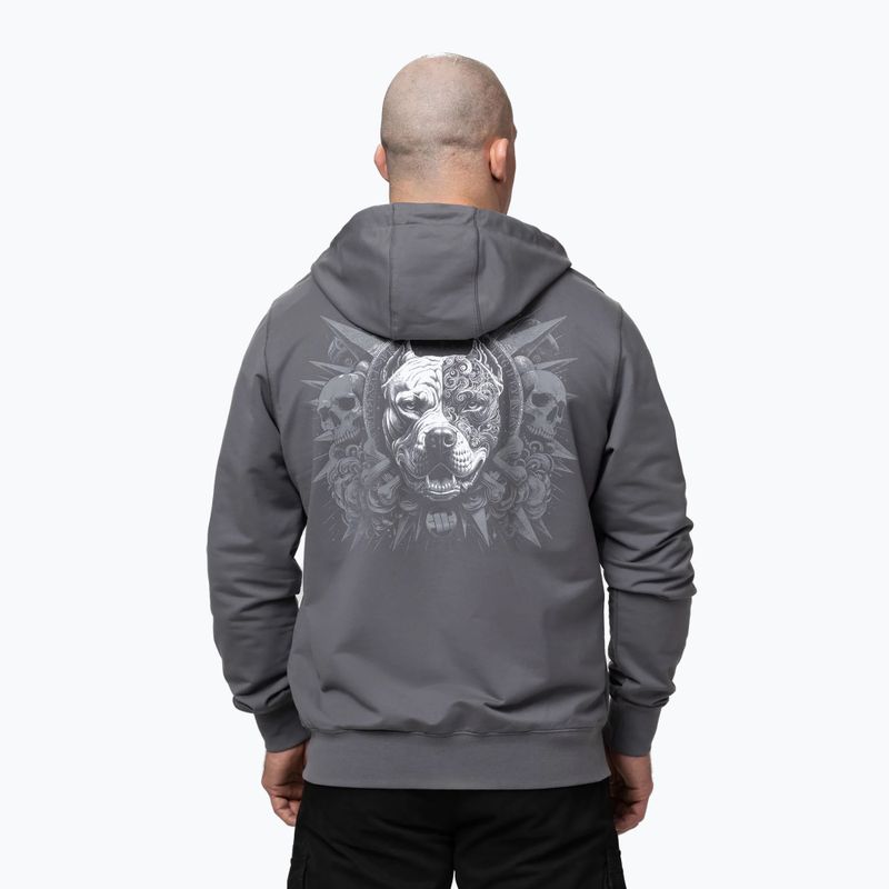 Férfi pulóver Pitbull World Sweatshirt Zip Hooded graphite 3