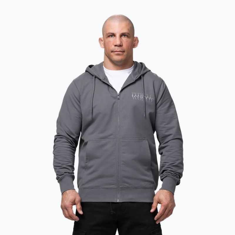 Férfi pulóver Pitbull World Sweatshirt Zip Hooded graphite 4