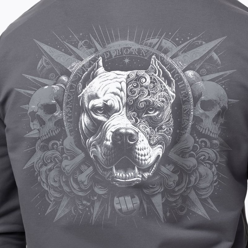 Férfi pulóver Pitbull World Sweatshirt Zip Hooded graphite 5