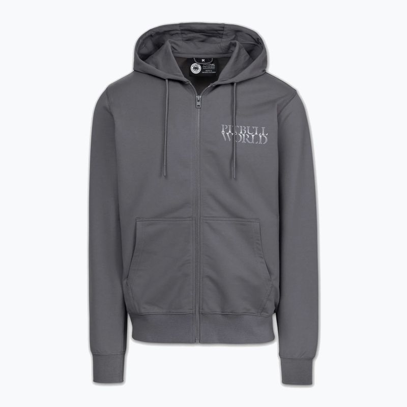 Férfi pulóver Pitbull World Sweatshirt Zip Hooded graphite 6