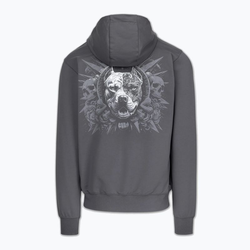 Férfi pulóver Pitbull World Sweatshirt Zip Hooded graphite 7