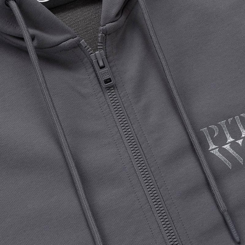 Férfi pulóver Pitbull World Sweatshirt Zip Hooded graphite 9
