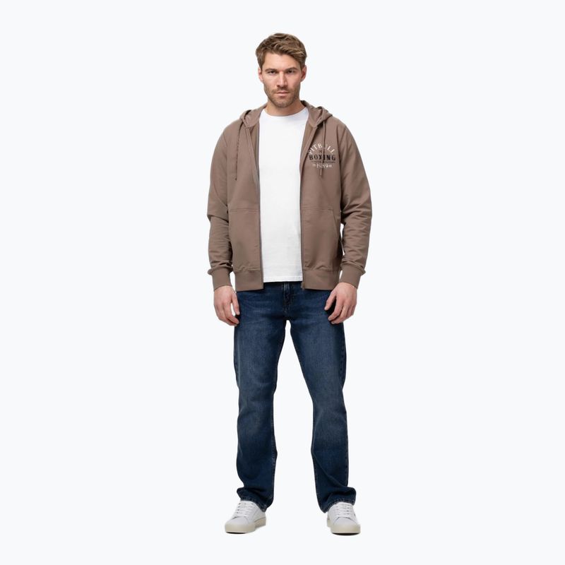 Férfi pulóver Pitbull Bloodline 2 Sweatshirt Zip Hooded brown savana 2