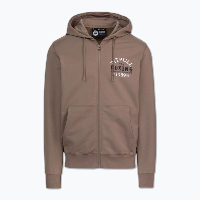 Férfi pulóver Pitbull Bloodline 2 Sweatshirt Zip Hooded brown savana 5