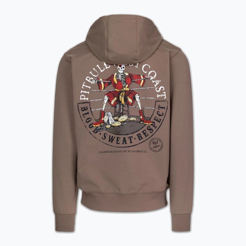 Férfi pulóver Pitbull Bloodline 2 Sweatshirt Zip Hooded brown savana 6