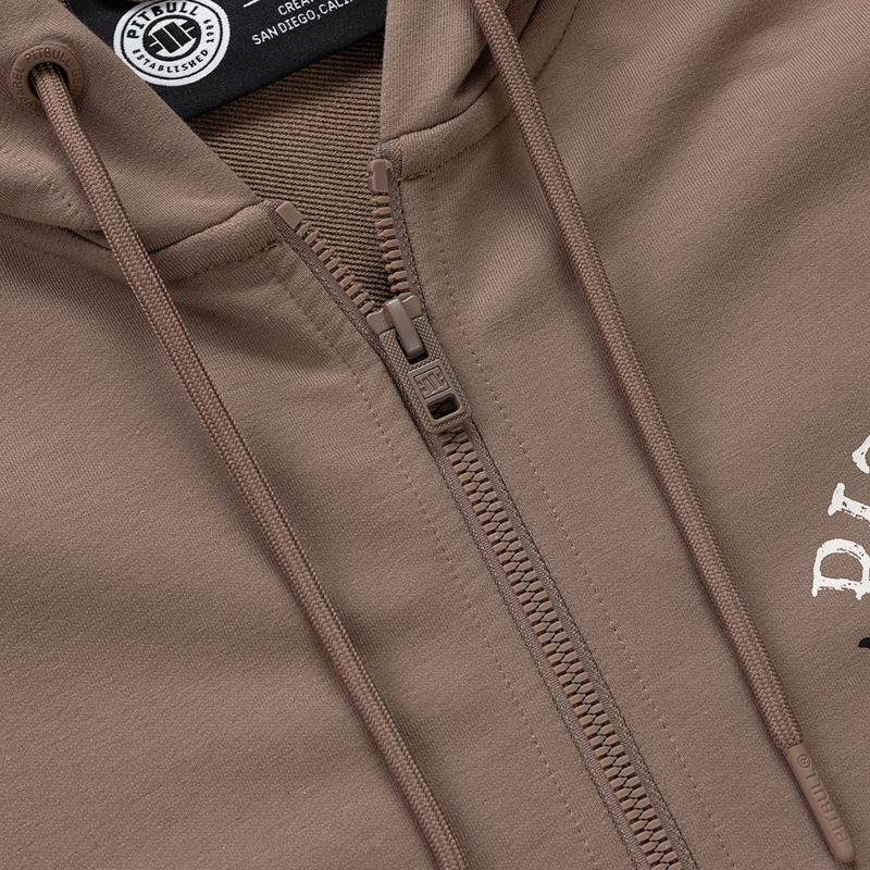 Férfi pulóver Pitbull Bloodline 2 Sweatshirt Zip Hooded brown savana 7