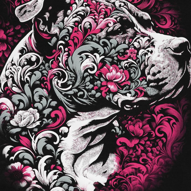 Női pulóver Pitbull Tatto Hooded black 7